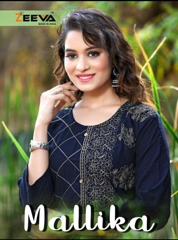 Zeeva Mallika Rayon Designer Kurti Collection